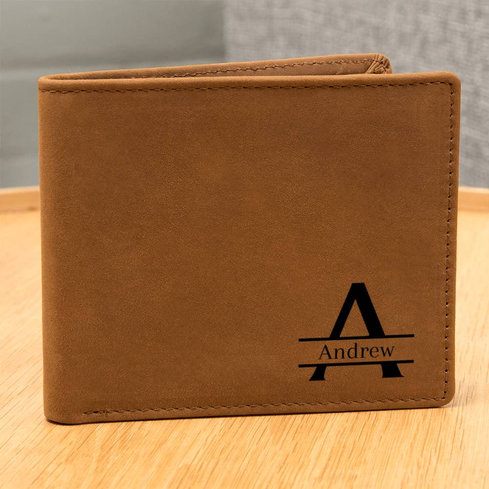 Leather Wallet Gift With Custom message