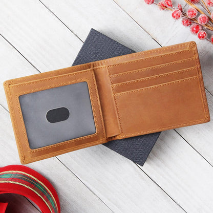 Leather Wallet Gift With Custom message