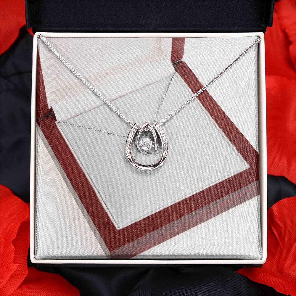 Lucky In Love Necklace 14k white gold To My Wife