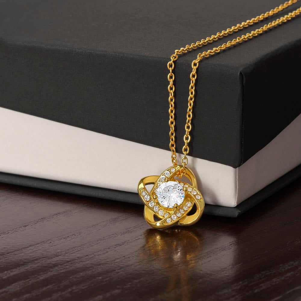 Love Knot Necklace Yellow & White Gold Variants