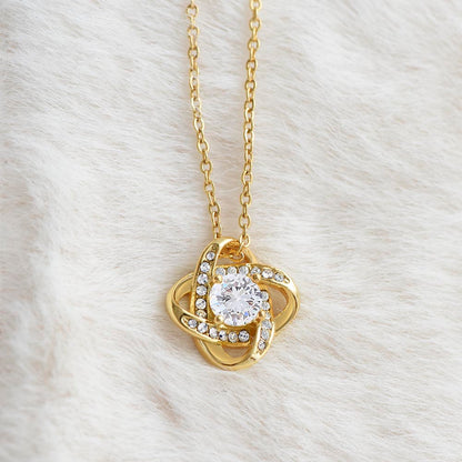 Love Knot Necklace Yellow & White Gold Variants